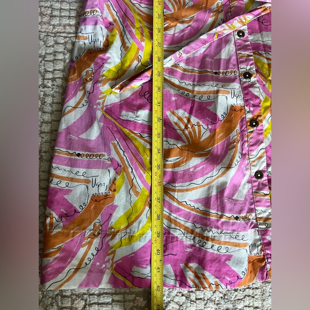 Anthropologie Pink & Orange Long Sleeve Printed Dress - Picture 14 of 14